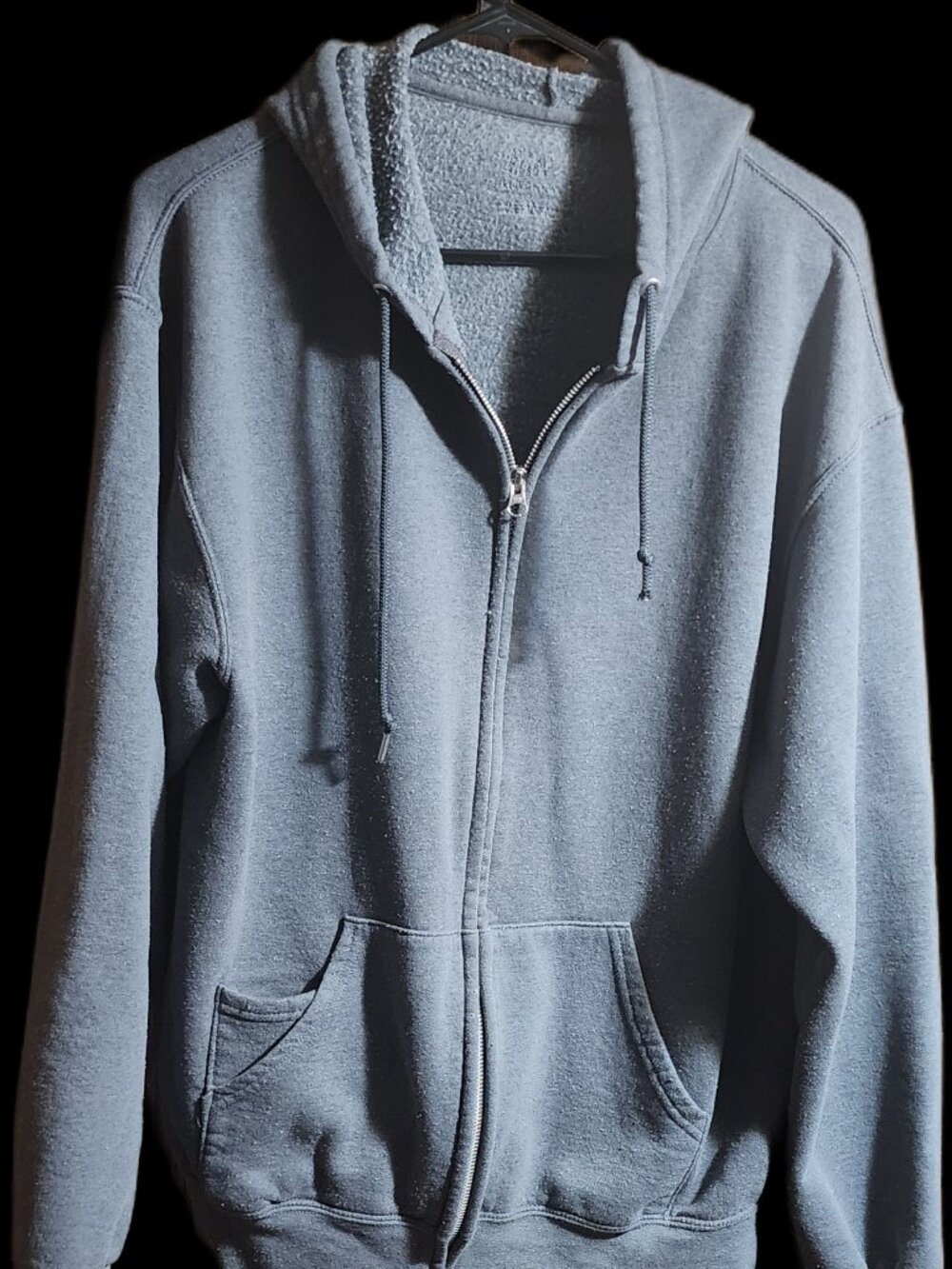 Fruit of the Loom Men's Full Zip Hooded Sweatshirt Gray Size L Zip-Up Hoodie